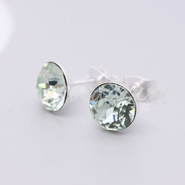 Serti boucle d'oreilles coniques pour Swarovski 1088 SS39 argenté  (2)