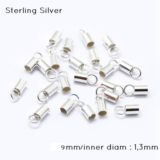 Kaufen Sie Perlen in der Schweiz Silberne Schnur oder Kettenende 925 -9mm - Durchmesser int: 1,3mm (2)