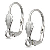 Attache Boucles d'oreilles design coquillage argent 925 17mm (2)