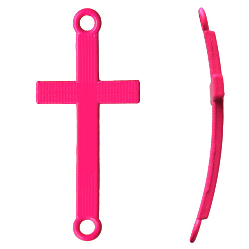 Kreuz neon pink Beschichtung 17x37mm (1)