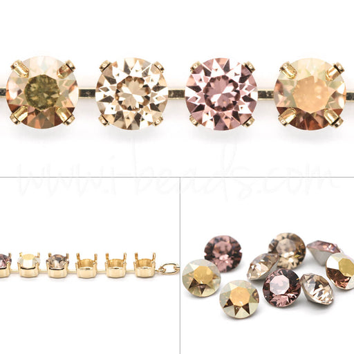 DIY Bracelet à sertir avec cristaux Swarovski Xirius Golden mix