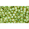 cc945 - perles de rocaille Toho 8/0 inside jonquil/ mint julep lined (10g)