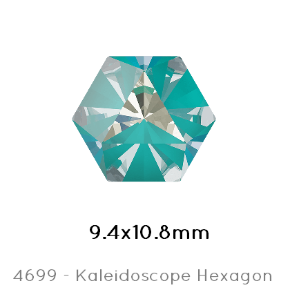 Achat Swarovski 4699 Kaleidoscope Hexagon  Crystal LAGUNA delite 9,4x10,8mm (1)