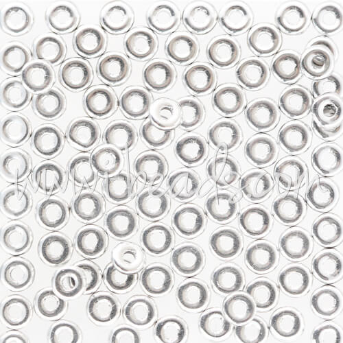 O beads 1x3.8mm silver (5g)