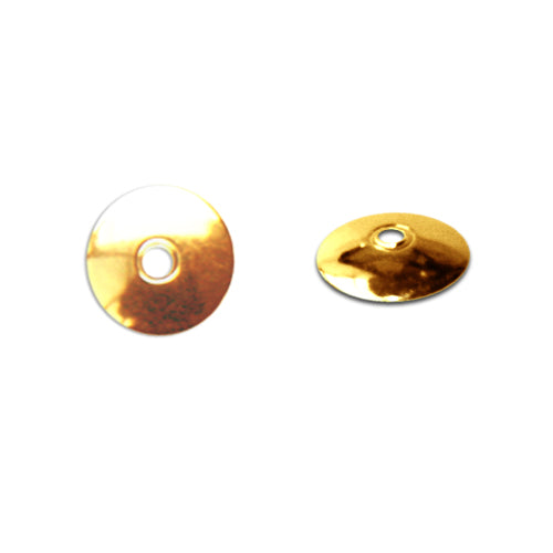 Coquilles métal doré or fin 6mm (10)