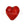 Perlen Einzelhandel Murano Glasperle Herz Rot und Gold 10mm (1)