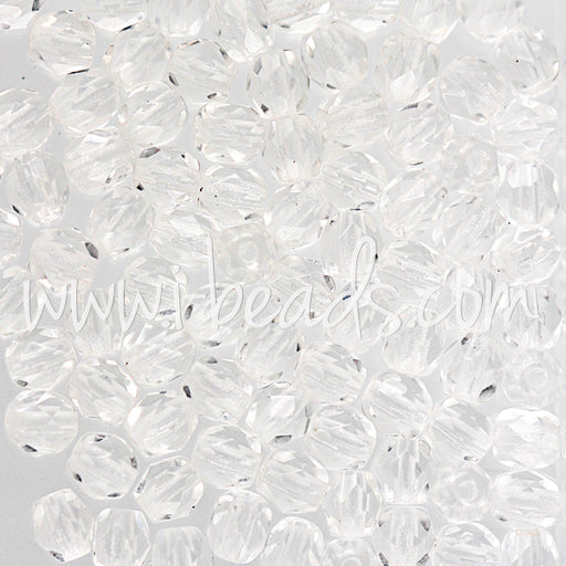 Perles facettes de bohème crystal 4mm (100)
