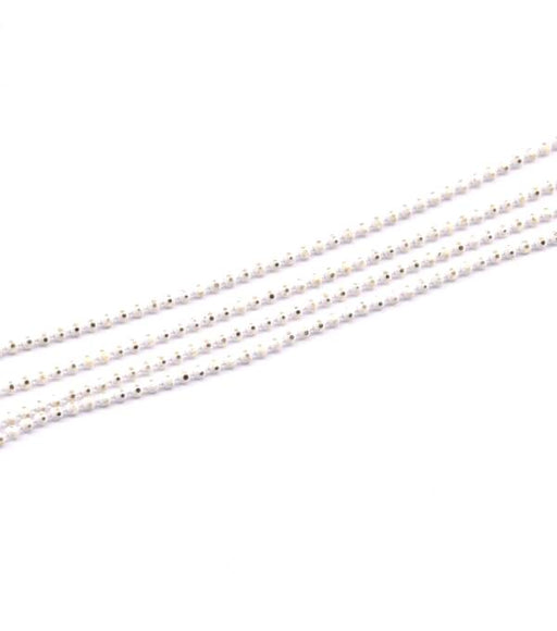 Kugelkette vergoldet und weiss 1.5mm (1m)