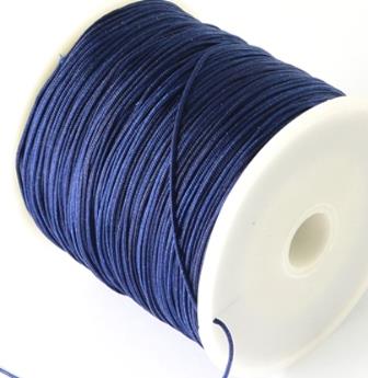 Fil cordon polyesther 0,8mm -Bleu de prusse - vendu par 3m