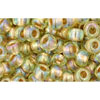 cc998 - perles de rocaille Toho 6/0 gold lined rainbow light jonquil (10g)