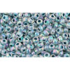 Achat cc773 - perles de rocaille Toho 11/0 rainbow crystal/montana blue (10g)
