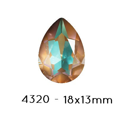 Achat Swarovski 4320 Fancy Stone PEAR- Cappuccino DELITE-18x13mm (1)