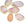 Perlen Einzelhandel Grau-beige Achat Scheibe Anhänger mit Goldmessing - 4,5 cm ca. 2,5 cm
