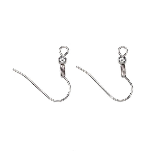 Achat Boucles d&#39;oreilles Crochets Acier inoxydable Rhodium 19 mm(4)