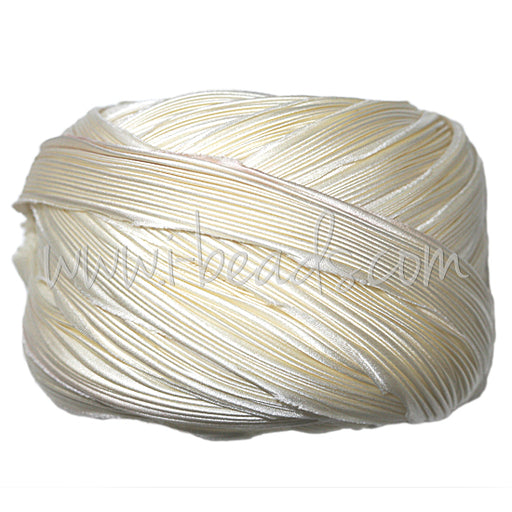 Ruban de soie Shibori bridal ivory (10cm)