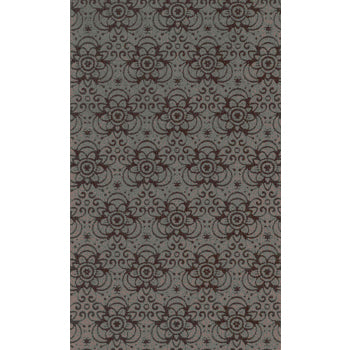 Achat Suédine motif fleurs Executive Grey 10x21.5cm (1)