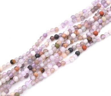 Jade naturel Perles Rondes 3mm sur fil 140 perles trou:0.6mm (1 fil)