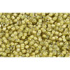 cc246 - perles de rocaille Toho 15/0 luster black diamond/opaque yellow lined (5g)