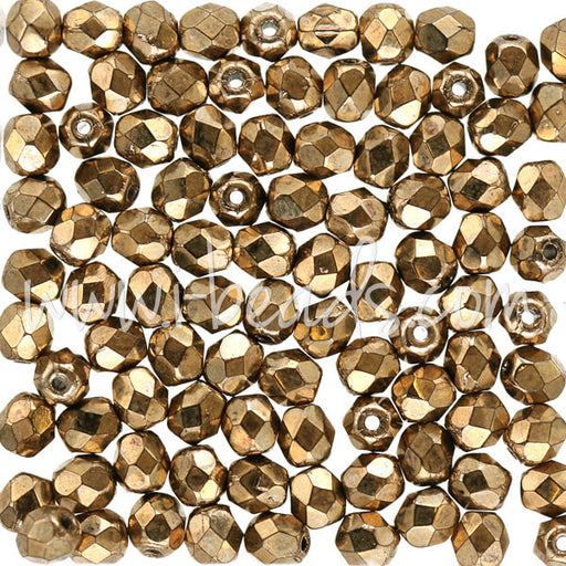 Glasschliffperlen bronze 4mm (100)