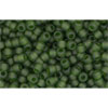 cc940f - perles de rocaille Toho 11/0 transparent frosted olivine (10g)