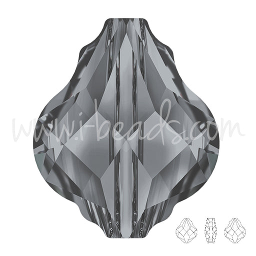 Swarovski 5058 Baroque Perle Crystal Silver night 14mm (1)