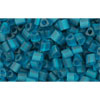cc7bdf - perles toho triangle 2.2mm transparent frosted teal (10g)
