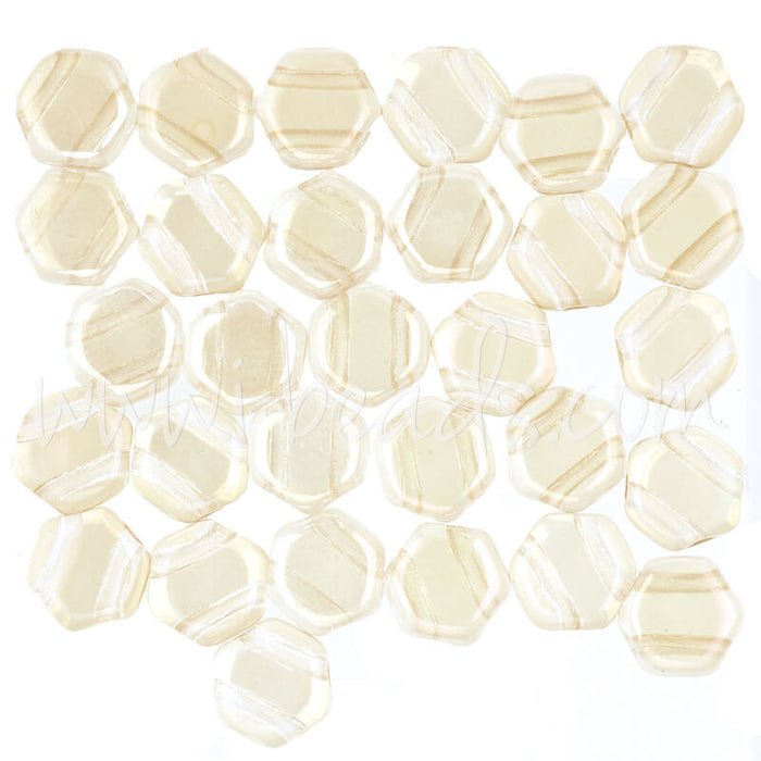Perles Honeycomb 6mm crystal clarit (30)