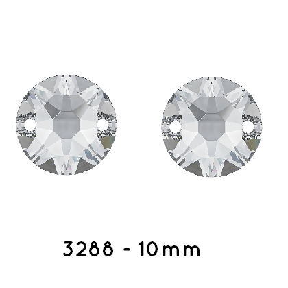 Swarovski 3288 Xirius SewOn Crystal  Foiled 10mm (2)