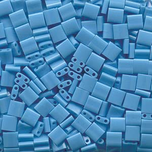 Cc413 - Perles Miyuki tila  turquoise blue 5mm (25 beads)