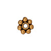 Perle rondelle métal doré vieilli 4mm (20)