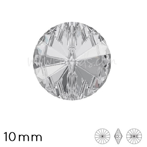Achat Bouton Rond Cristal Tchèque Crystal 10mm (1)