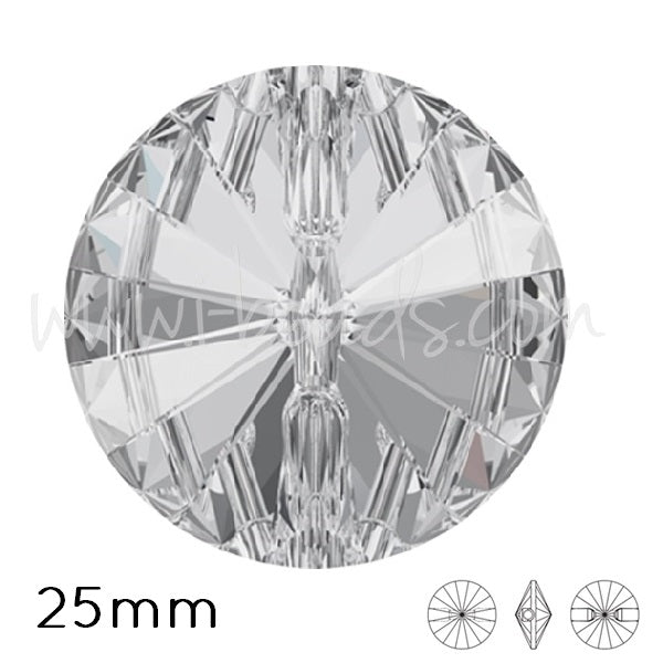 Bouton Rond Cristal Tchèque Crystal 25mm (1)