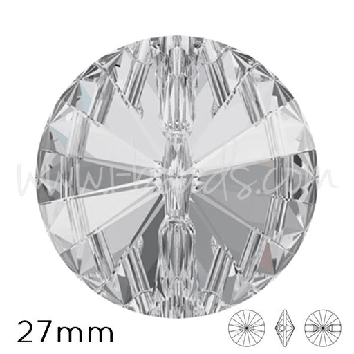 Achat Bouton Rond Cristal Tchèque Crystal 27mm (1)