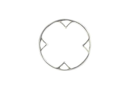 Connecteur Pendentif Diamant Rond Argent 925 - 12 mm (1)