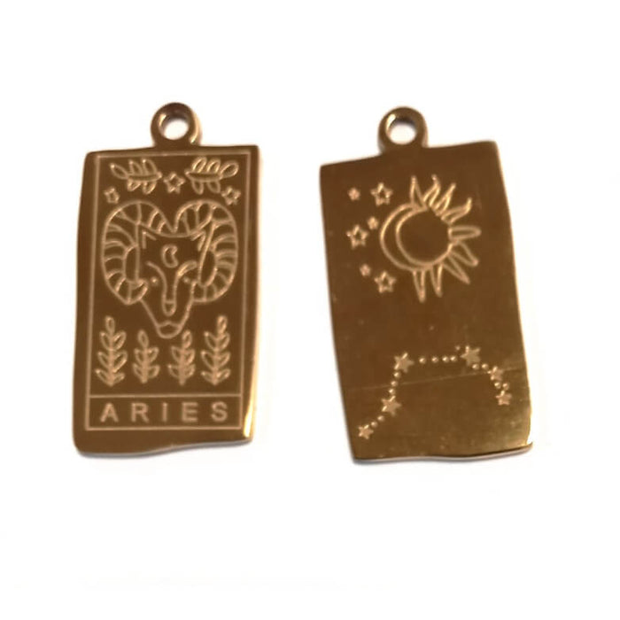 Pendentif Signe Astrologique Rond et Vintage - Charme Classique - Le Temple Yogi